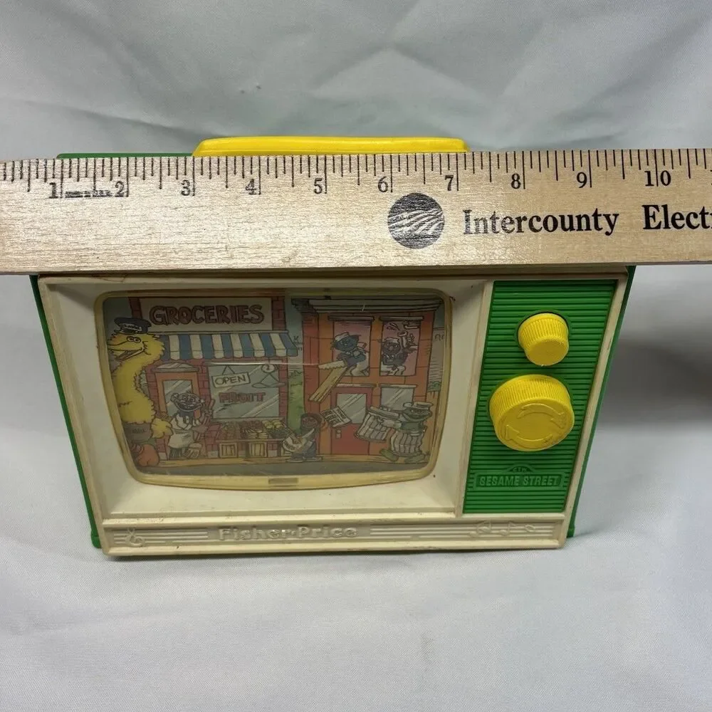 VTG Fisher Price Sesame Street Music Box TV Muppets People In Your Neighborhood